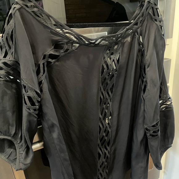 Reiss Beautiful sexy black top, size 10 - Picture 3 of 4